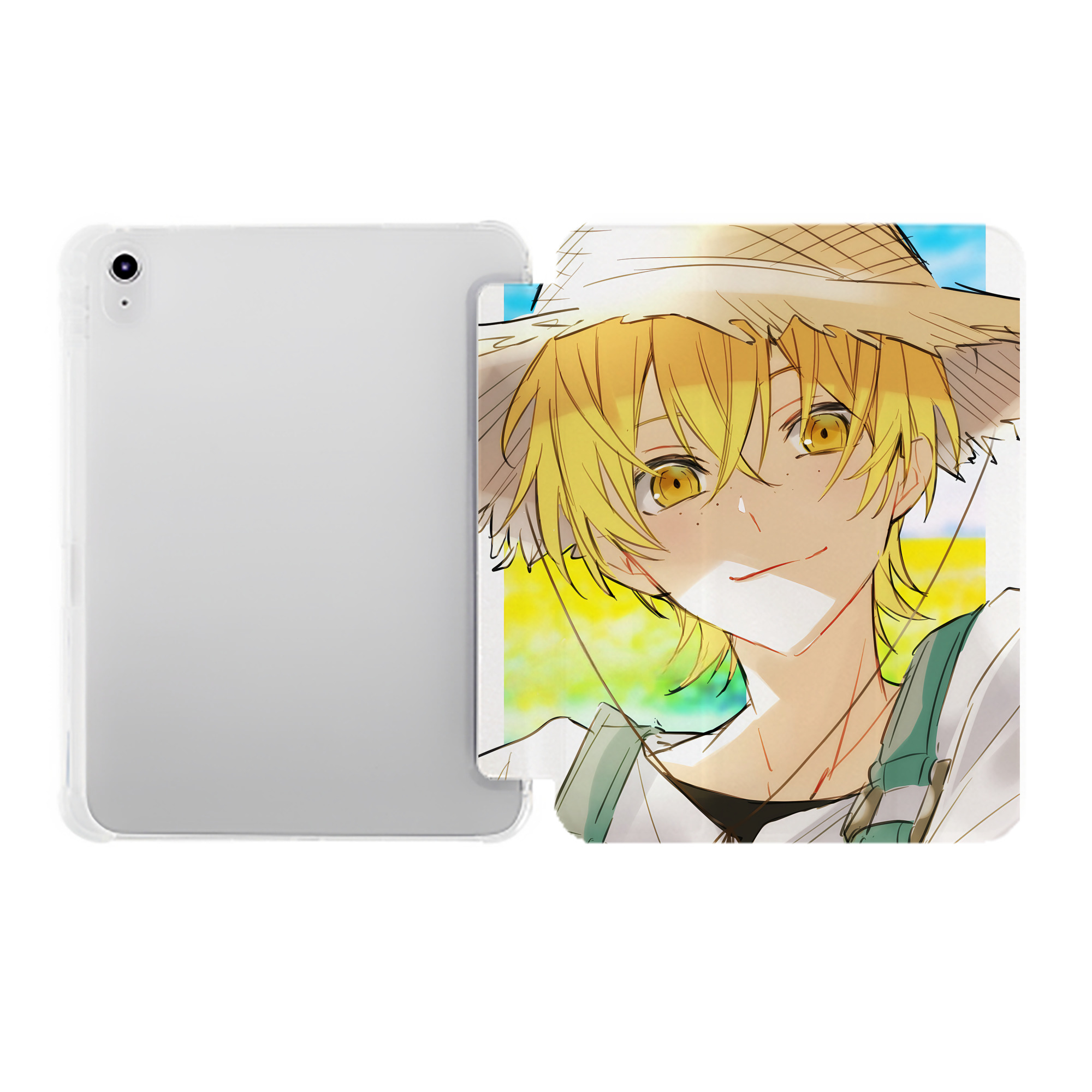 （画像用） 文豪ストレイドッグス Bungo Stray Dogs IPad ケース ペン収納付き 三つ折りスタンド PUレザー×シリコン 対応機種9.5/10.5/10.9インチ
